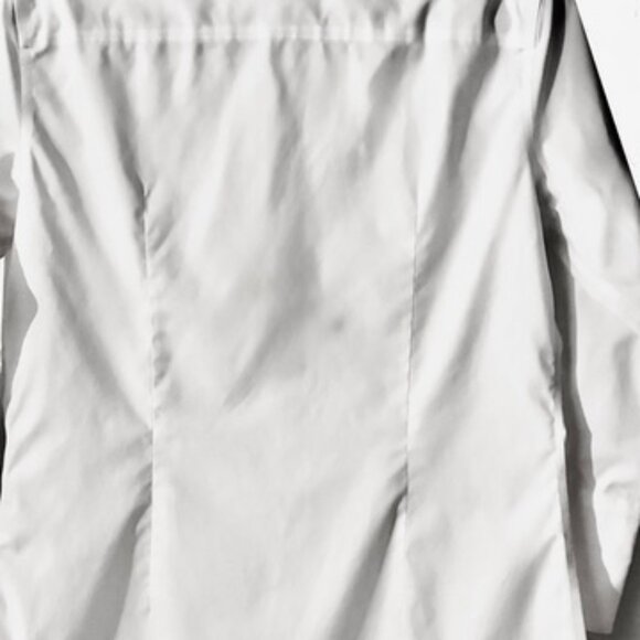 Brooks Brothers White Fitted Cotton Sateen Three-Quarter Sleeve Blouse Womens 8 - Picture 11 of 12
